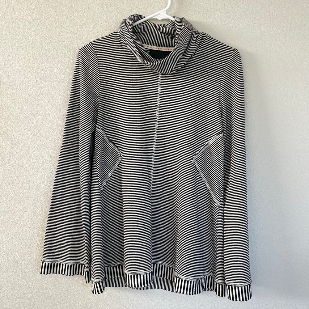 Maeve Tal Striped Funnel Neck Sweater Anthropologie (Size XS)